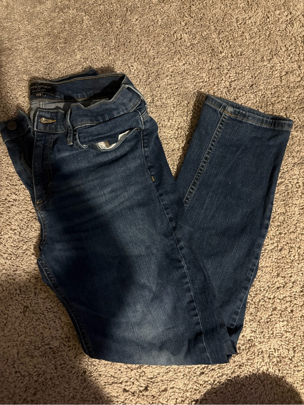Banana Republic Girlfriend Jeans Size 29 8 Blue Denim